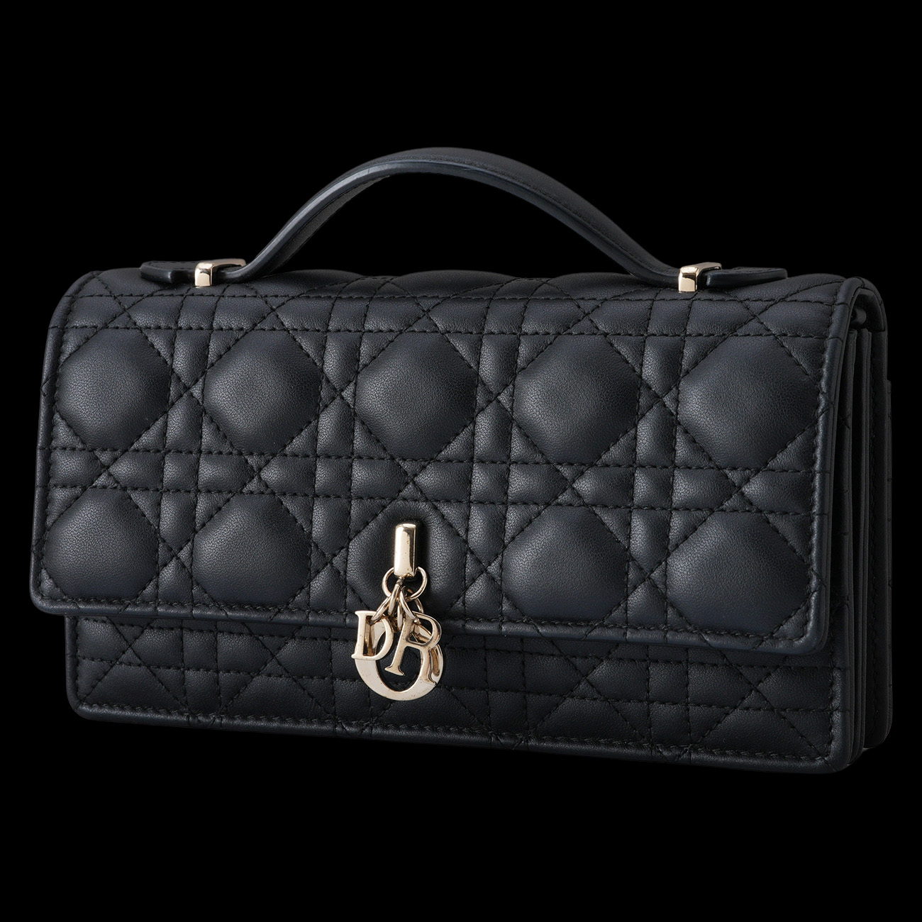 CHRISTIAN DIOR(USED)디올 마이디올 미니 탑핸들 체인 숄더백 블랙